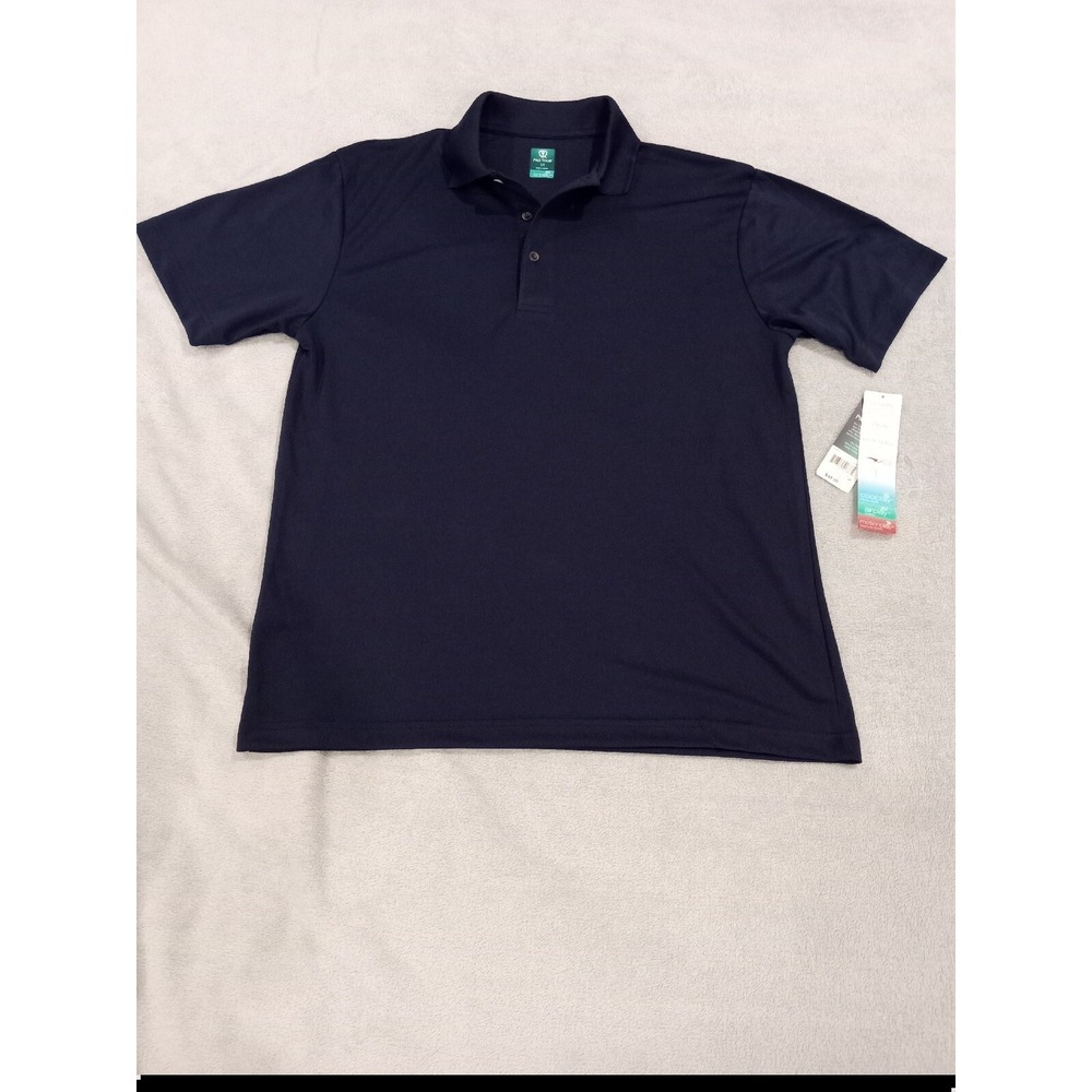 NWT Mens Pro Tour Golf Polo Short Sleeve Shirt Navy Blue Medium
